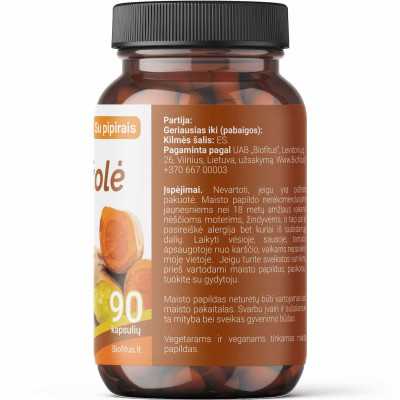 Ciberžolė kapsulės