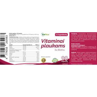 Vitaminai plaukams kaina