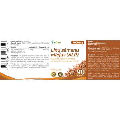 Linų sėmenų aliejus Lietuvoje Vilniuje Kaune