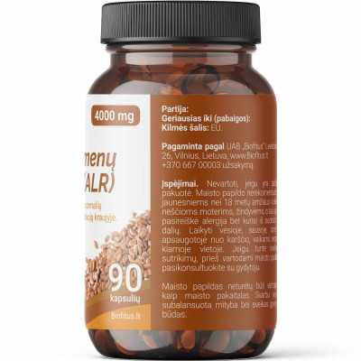 Linų sėmenų aliejus Kaina