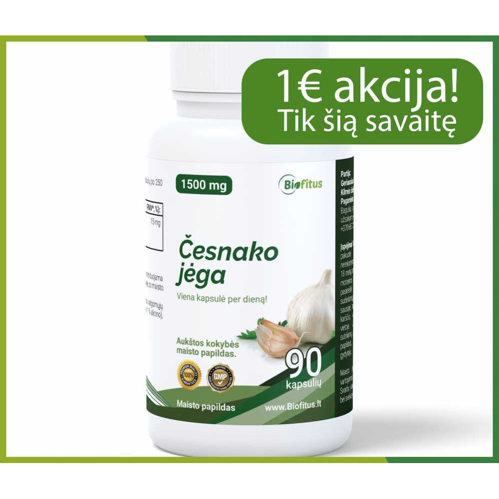 Česnakas kapsulės geriausi atsiliepimai