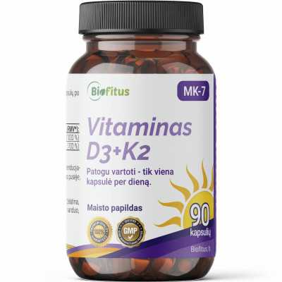 Geriausias Vitaminas d ir k vienoje kapsulėje