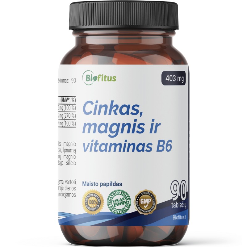 Geriausias cinko ir magnio kompleksas tabletėse