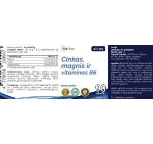 cinkas ir magnis maisto papildas