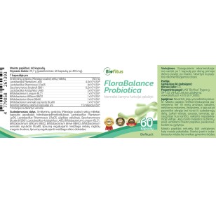 FloraBalance - Plataus spektro probiotikai (be inulino) 90 kapsulių
