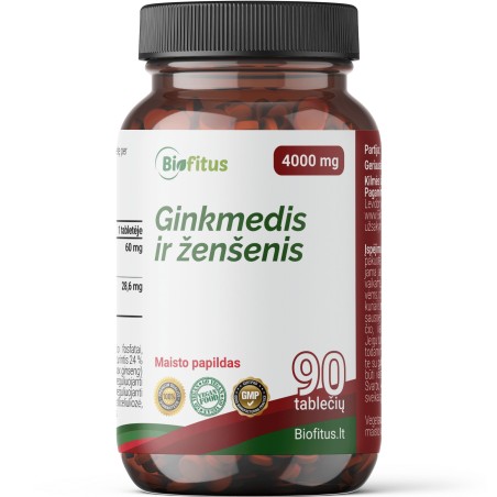 Ginkmedžio  ir Ženšenio ekstraktas