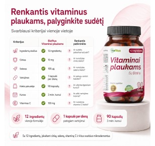geriausi vitaminai plaukams