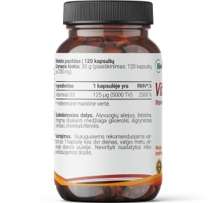 vitaminas d 5000 kapsulėse