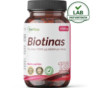 Biotinas 10000 - biologiškai aktyvi forma
