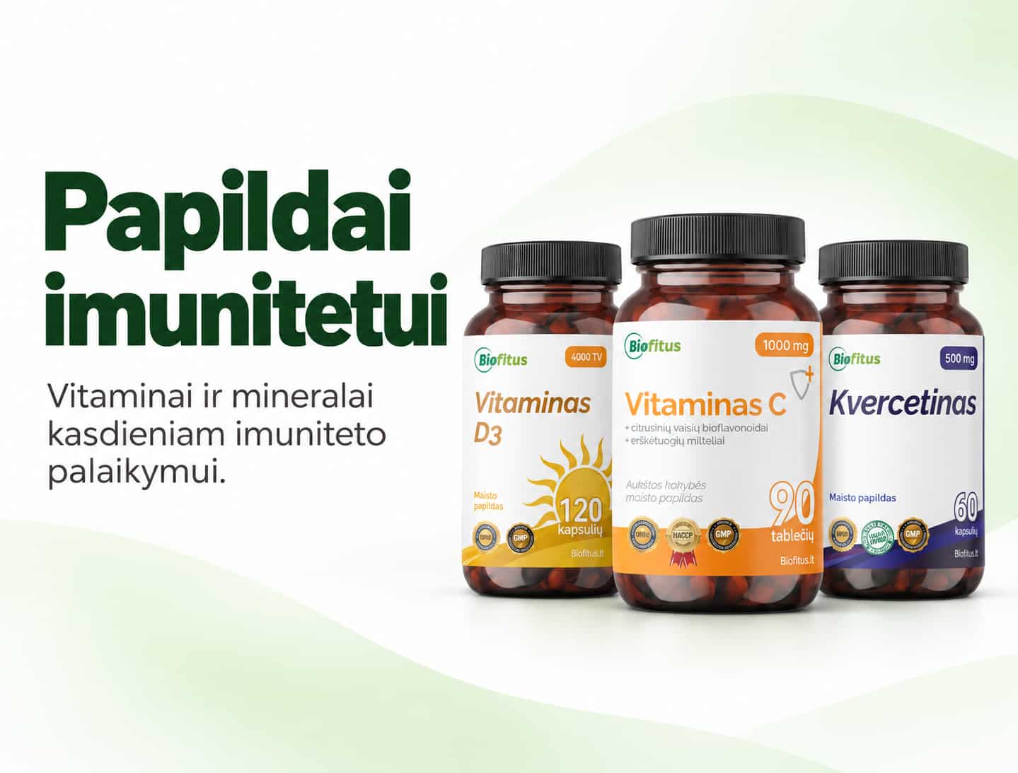 Maisto papildai imunitetui stiprinti 