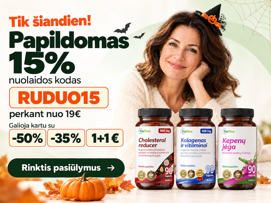 Papildoma 15% nuolaida